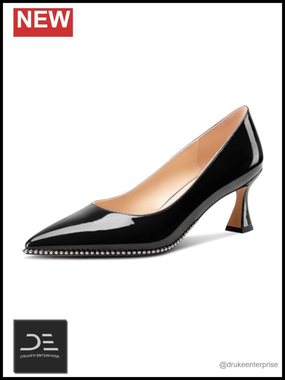 Silver Beaded Kitten Heel Pointed Toe Pumps Slip-On Prom Party Shoes